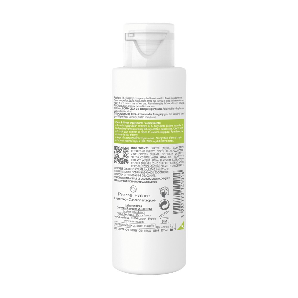 A Derma Dermalibour+ Cica Gel Moussant 100ml