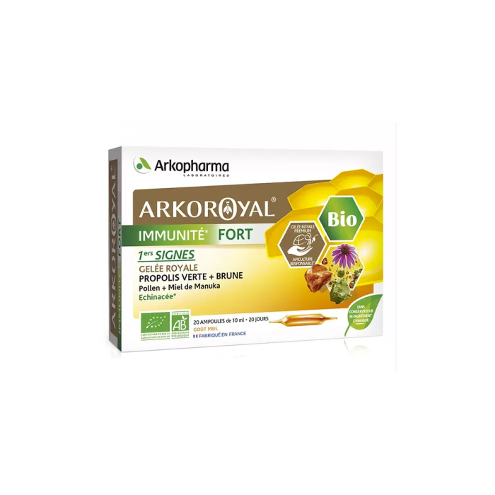 Arkoroyal Immunite Fort Bio 1er Signes Ampoule Buvable 10ml 20