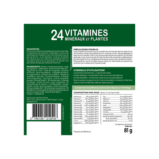 Granions 24 vitamines senior cpr pilulier/90